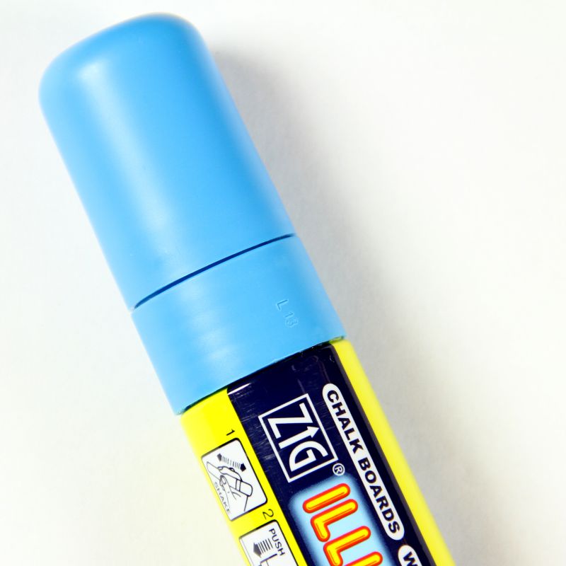 Fluorescent Wet Wipe Light Blue Chalk Pen 15mm Nib